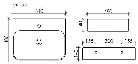 Накладная раковина Ceramica Nova Aura CN2001 61x48 белая фото