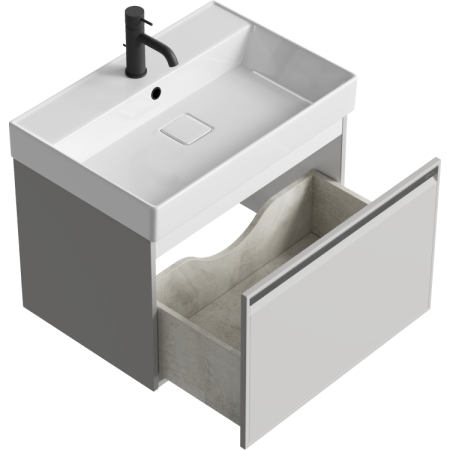 Тумба под раковину Aqwella Pure 66 PUR0165ST серый туман фото