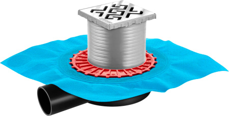 Душевой трап Berges Wasserhaus Zentrum Antik 091364 10 х 10 см, хром фото