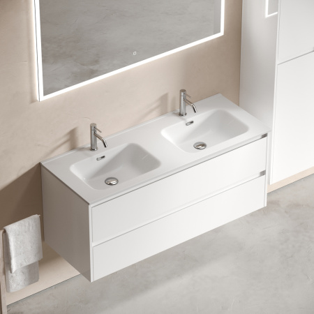 Тумба под раковину Sancos Libra LB120-2W белая фото