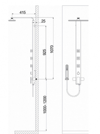 Душевая гидромассажная панель Weltwasser WW DP 20150 WT фото