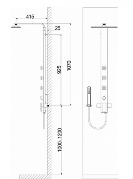 Душевая гидромассажная панель Weltwasser WW DP 20150 WT фото