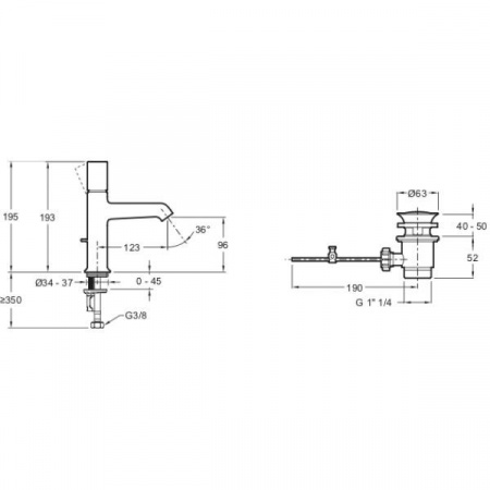 Смеситель для раковины Jacob Delafon Edgar E29845-CP фото