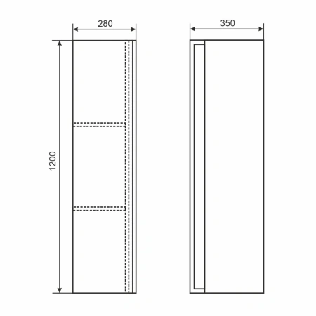 Шкаф-пенал Uperwood Barsa 293020545 черный/дуб сонома фото