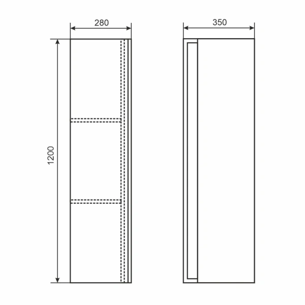 Шкаф-пенал Uperwood Barsa 293020545 черный/дуб сонома фото