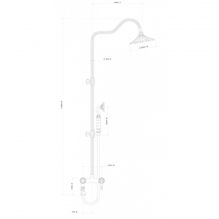 Душевая система (стойка) Milacio Carletta MC.104.BR бронза фото
