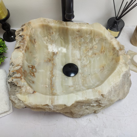 Накладная раковина из оникса Erozy Green EO-00769 (45*37*15см) фото