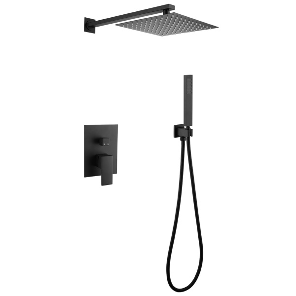 Душевая система скрытого монтажа Abber Daheim AF8219B черная матовая фото