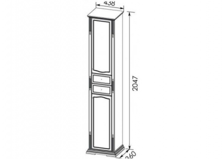 Шкаф-пенал для ванной Aquanet Лагуна 40 00175307 фото