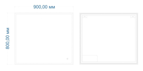Зеркало с подсветкой Art&Max Catania AM-Cat-900-800-DS-F 90x80 фото