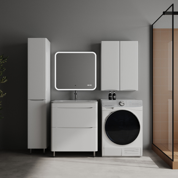 Тумба под раковину Style Line Бергамо мини 70 СС-00002506 антискрейтч, белый глянец фото