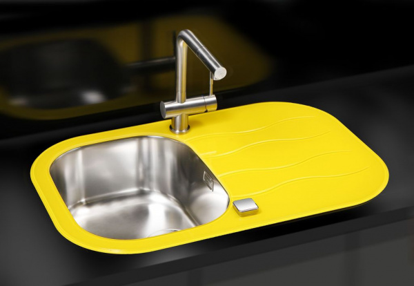 Мойка для кухни Alveus Wave 20, (желтое стекло) фото