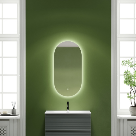 Зеркало с подсветкой Sancos Oval OV55C 55x105 фото