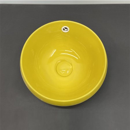 Детская накладная раковина Comforty 5004Y 00-00006529 32x32 желтая фото