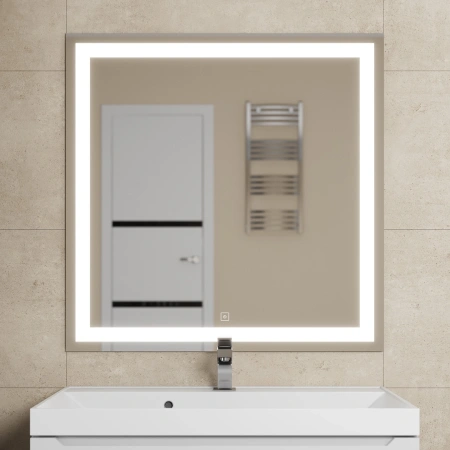 Зеркало с подсветкой и обогревом Uperwood Tanos 291020222 80x80 фото