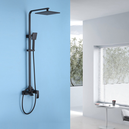 Душевая система (стойка) Abber Wasserfall AF8616B черная матовая фото