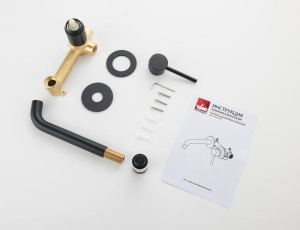 Настенный смеситель для раковины Timo Saona 2372/03SM Черный фото