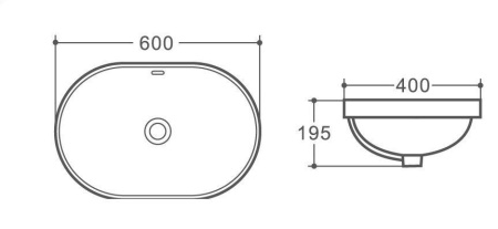 Встраиваемая раковина Art&Max AM6360 60x40 белая фото