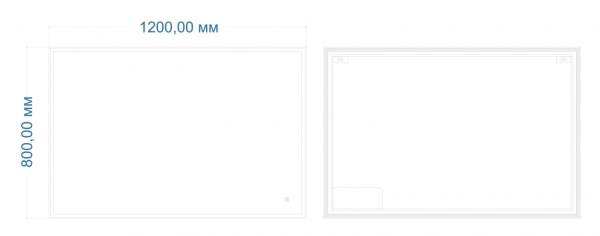 Зеркало с подсветкой Art&Max Catania AM-Cat-1200-800-DS-F 120x80 фото