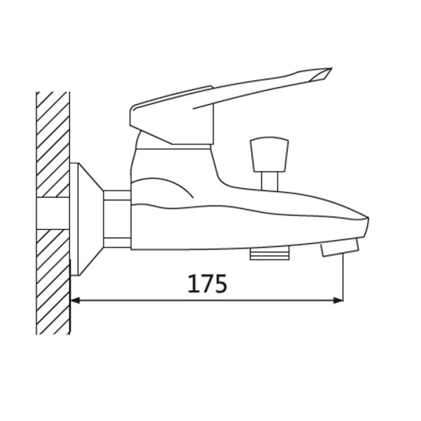 Смеситель для ванны с душем Oute T08 T0802A фото