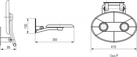 Унивеpсальное сиденье для душа Ravak Ovo-P B8F0000001 белое матовое фото