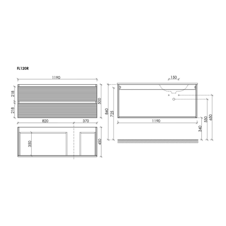 Тумба под раковину Sancos Folk FL120RGS Grey soft фото