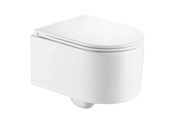Подвесной унитаз безободковый Gid Tr2150 с сиденьем фото