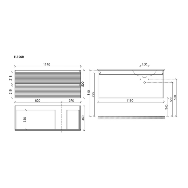 Тумба под раковину Sancos Folk FL120RGS Grey soft фото