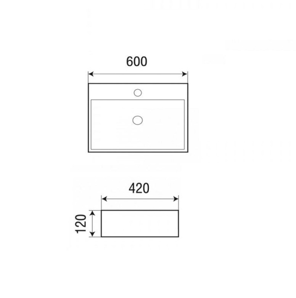 Накладная раковина Grossman GR-3036 60x42 фото