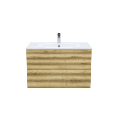 Тумба с раковиной Iddis Bild BIL80V0i95K 80 см, дуб светлый фото