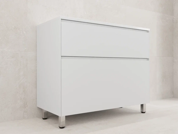 Тумба напольная под раковину Style Line Лима 100 ЛС-00002348 белая матовая фото