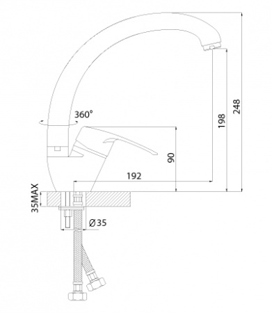Смеситель для кухни Rossinka F F40-23 фото