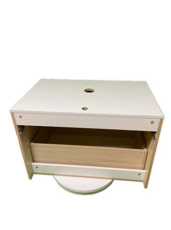 Тумба под раковину Sintesi Style STL.W7817 столешница белая / дуб сонома фото