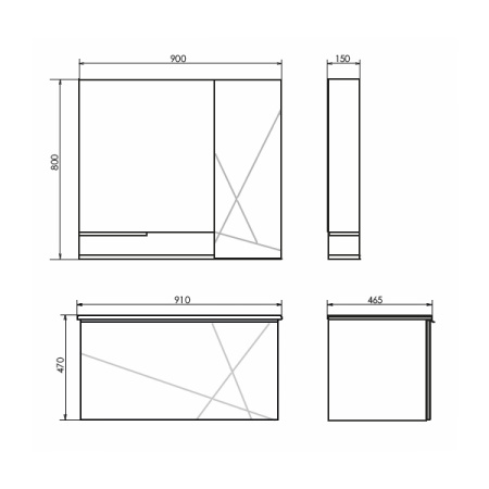 Зеркало-шкаф Comforty Мерано-90 00-00008508 фото