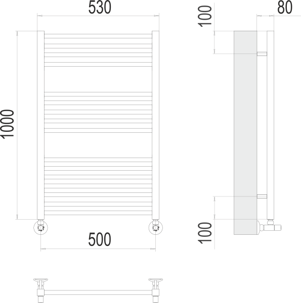 Водяной полотенцесушитель Ватикан П16 500х1000 Terminus 4670078530523 фото