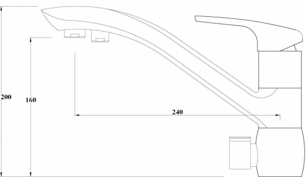 Смеситель для кухни кухни с фильтром для воды Zorg Clean Water ZR 404 KF черный металл фото