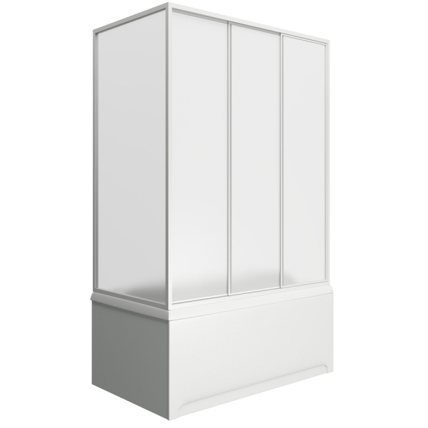 Шторка для ванны раздвижная Bas Кэмерон пластик (3 ств.) фото