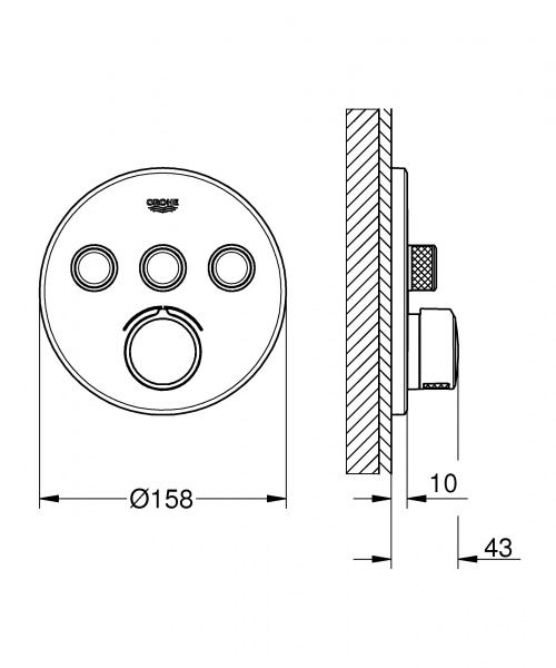 Термостат для душа Grohe SmartControl 29146000 фото