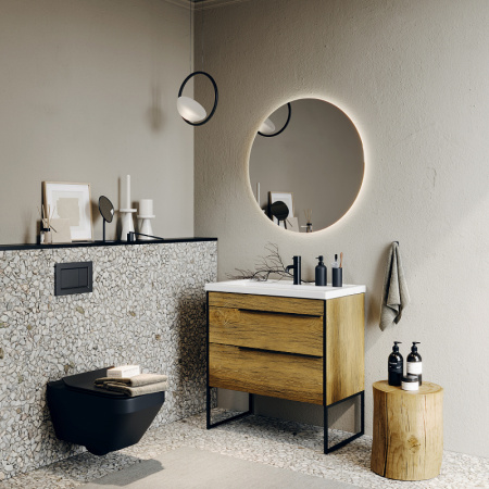 Зеркало с подсветкой Aqwella Moon 80 MOON0208 80x80 фото