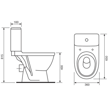 Унитаз-компакт напольный Rosa Неро 435825 с сиденьем с микролифтом фото