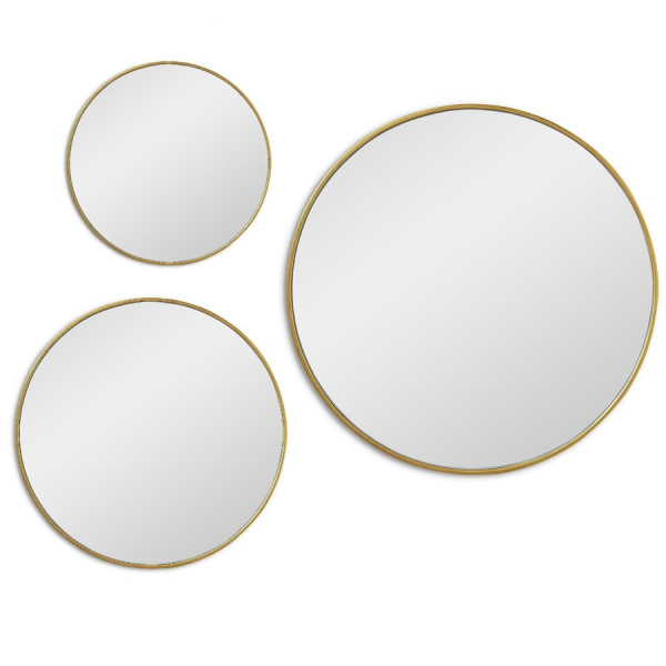 Набор из трех зеркал Art-Zerkalo Saturn Gold SM016GL 55,40,30 см фото