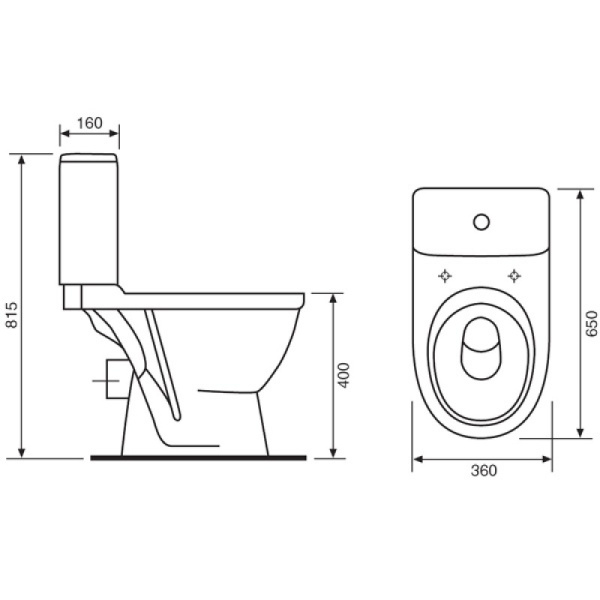 Унитаз-компакт напольный Rosa Неро Люкс 441661 с сиденьем с микролифтом фото