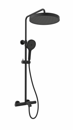 Душевая система с термостатом AltroBagno Bilancia 030430MB черная матовая фото