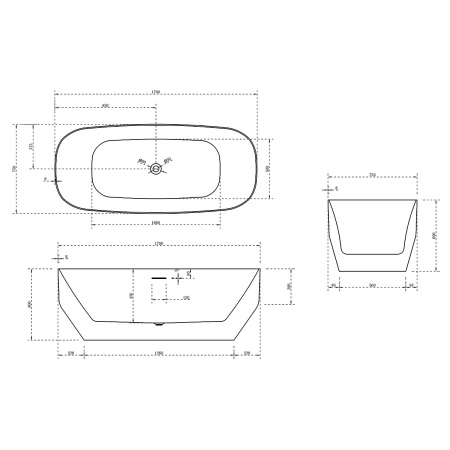 Ванна акриловая Vincea VBT-630 170x75 фото