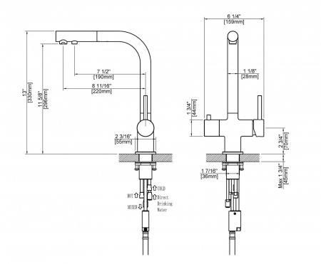 Смеситель для кухни с подключением фильтра Timo Saona 2356/03FL фото