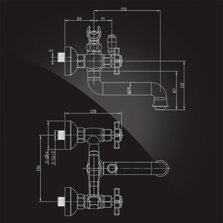 Смеситель для ванны с душем Elghansa Praktik 2312660-Stone White фото