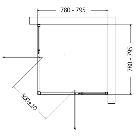 Душевой уголок AQUAme AQM7102-2-8 80x80 черный фото
