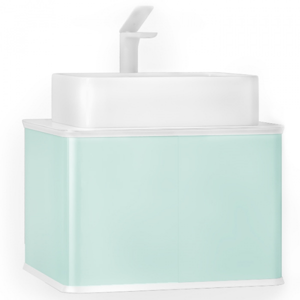 Тумба под раковину Jorno Pastel Pas.01.58/P/BL 58 см бирюза фото