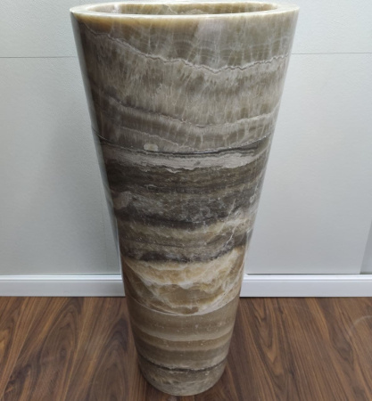 Раковина напольная из оникса Grey ON-01366 (40*40*90) фото