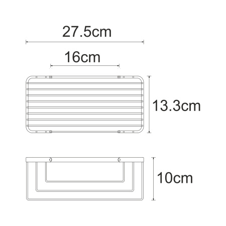 Полка металлическая WasserKRAFT K-711NICKEL никель фото